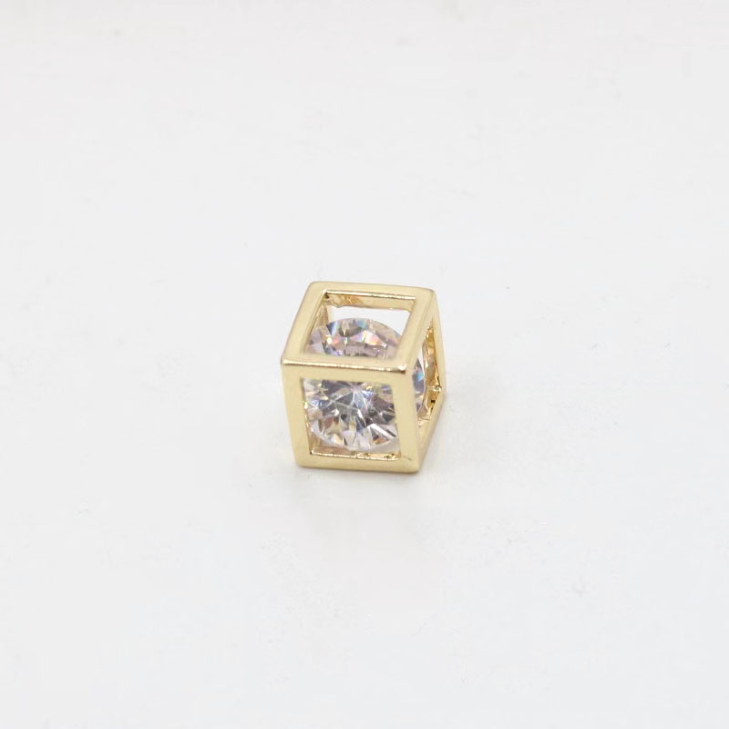 Square zircon accessory, Rubik's Cube accessory, 8mm necklace accessory pendant Application Scenario