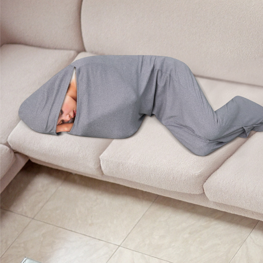 居家睡眠信封式睡袋休闲穿戴毯子睡眠舱户外弹力可移动紧身野营睡袋图