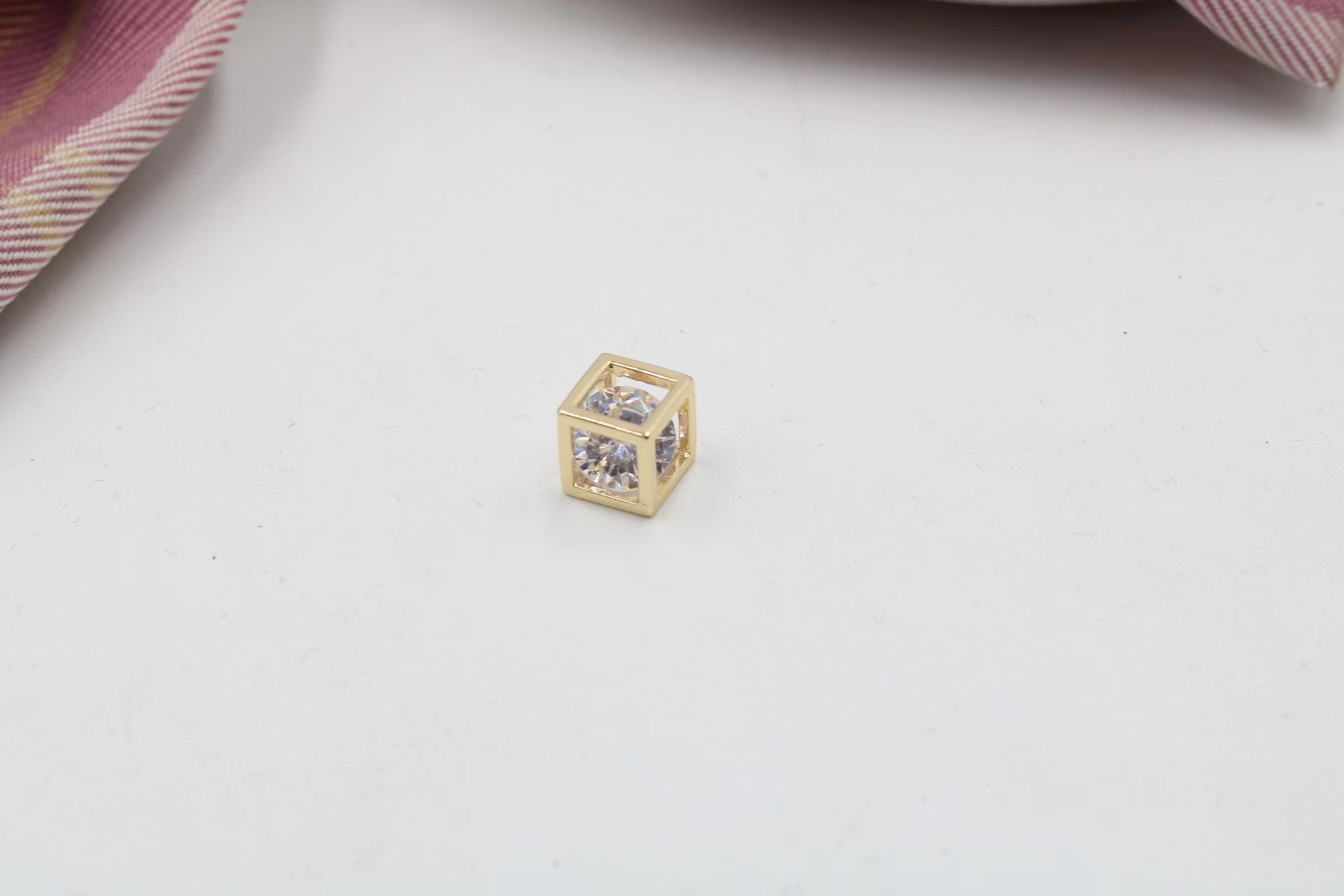 Square zircon accessory, Rubik's Cube accessory, 8mm necklace accessory pendant Item Picture