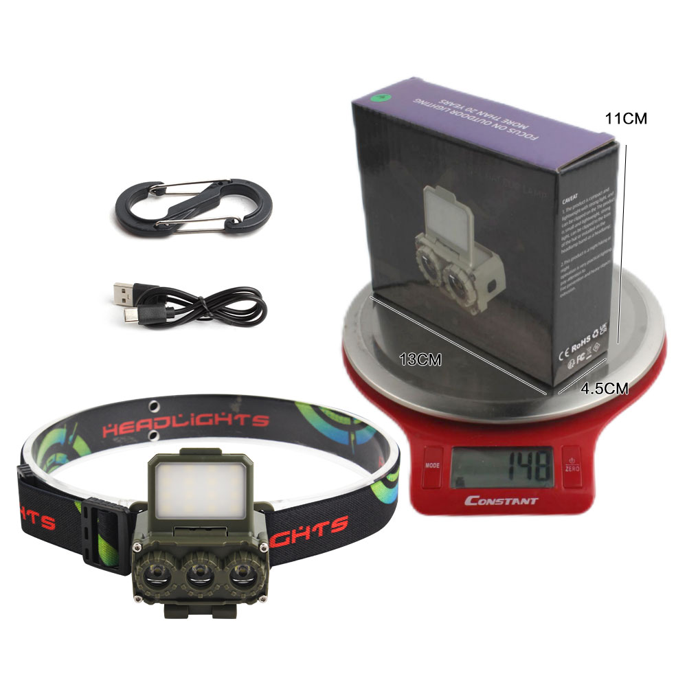 KINSACA Star Source TYPE-C Charging sensor 3-lamp cap clamp lamp Specification image