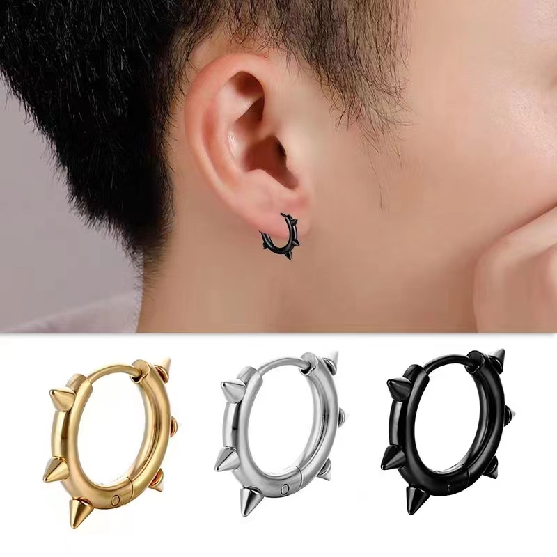 耳圈/耳针/不锈钢白底实物图