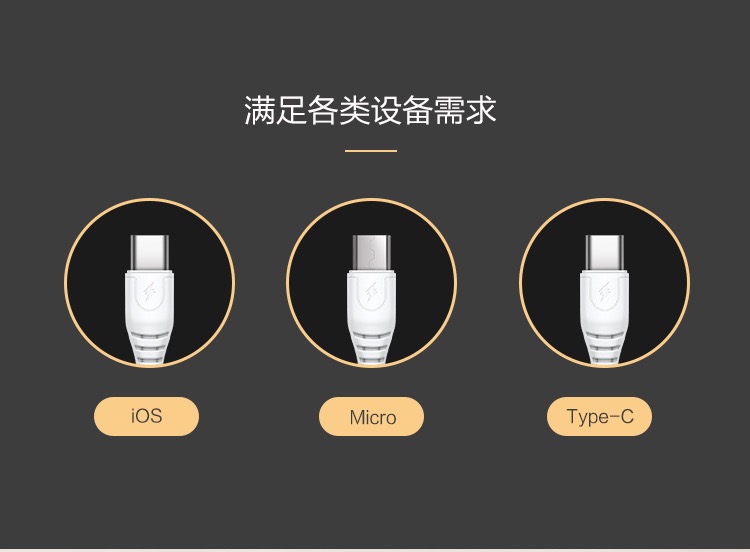 3A快充数据线USB接口网尾加固 防断耐用PVC线材 适用智能手机和其他数码设备详情5