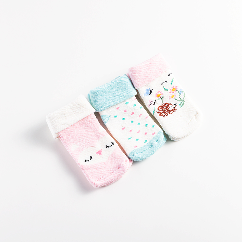 儿童袜子秋冬季纯棉宝宝男女童新生儿宝宝童袜保暖毛圈袜详情1