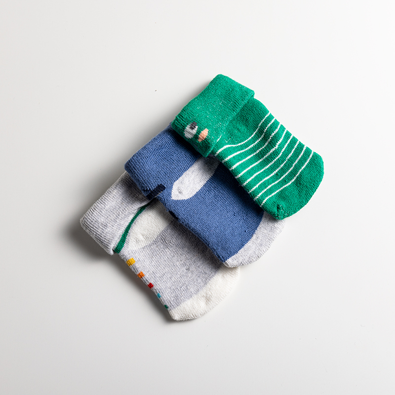 Children's socks for autumn and winter: Pure cotton baby socks for boys and girls, warm loop socks for children Item Picture