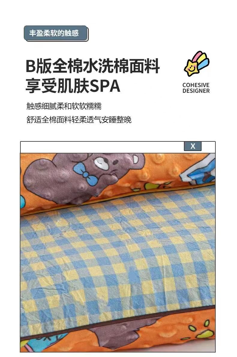 【儿童枕头豆豆绒】幼儿园午睡专用枕宝宝牛奶绒双面枕可拆洗秋冬AB面详情4