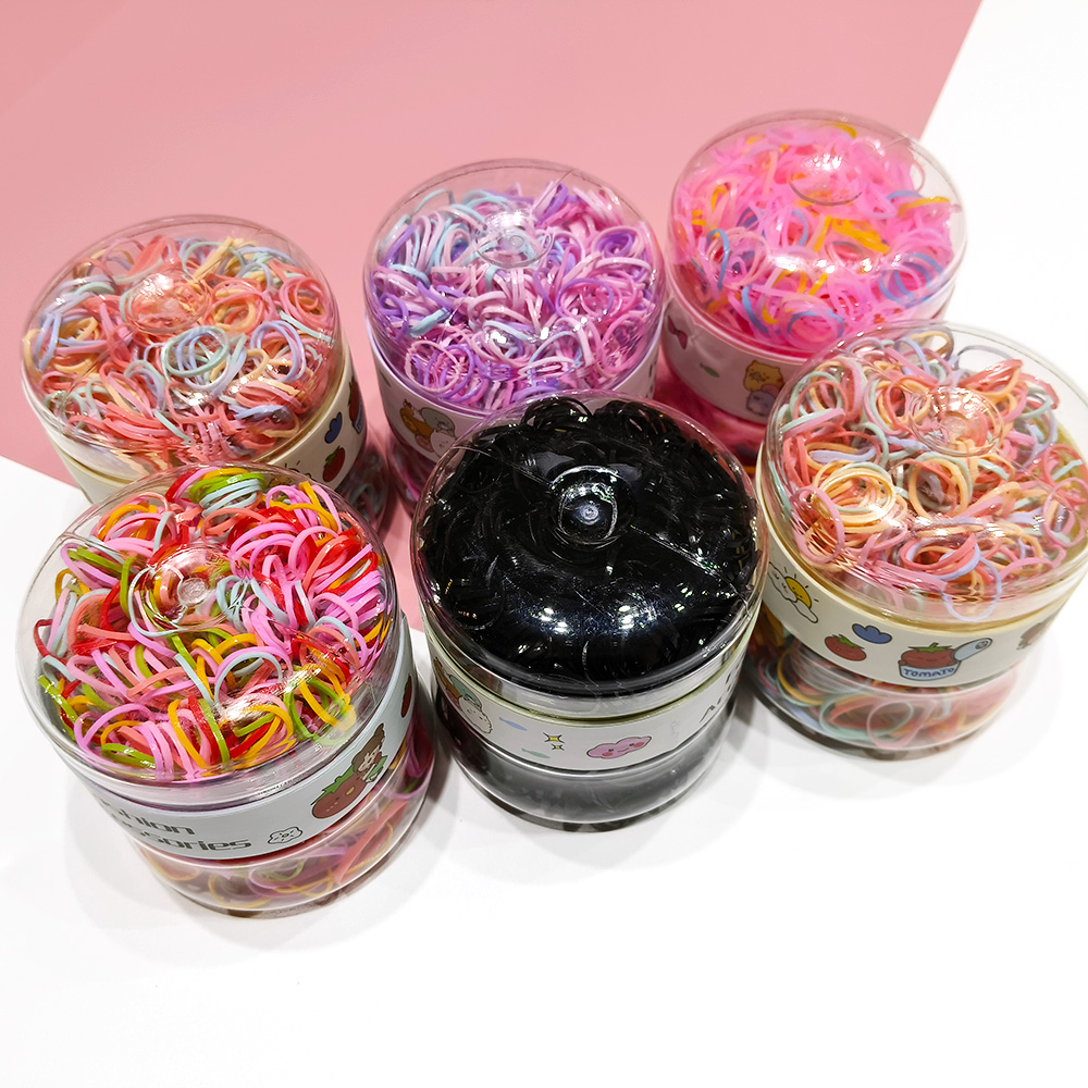 Burger Bucket Children High Elastic Elastic Band Hair Band Girls Baby Canned Disposable Rubber Band Tie Hair Cord Rubber Band Hair Accessories Wholesale