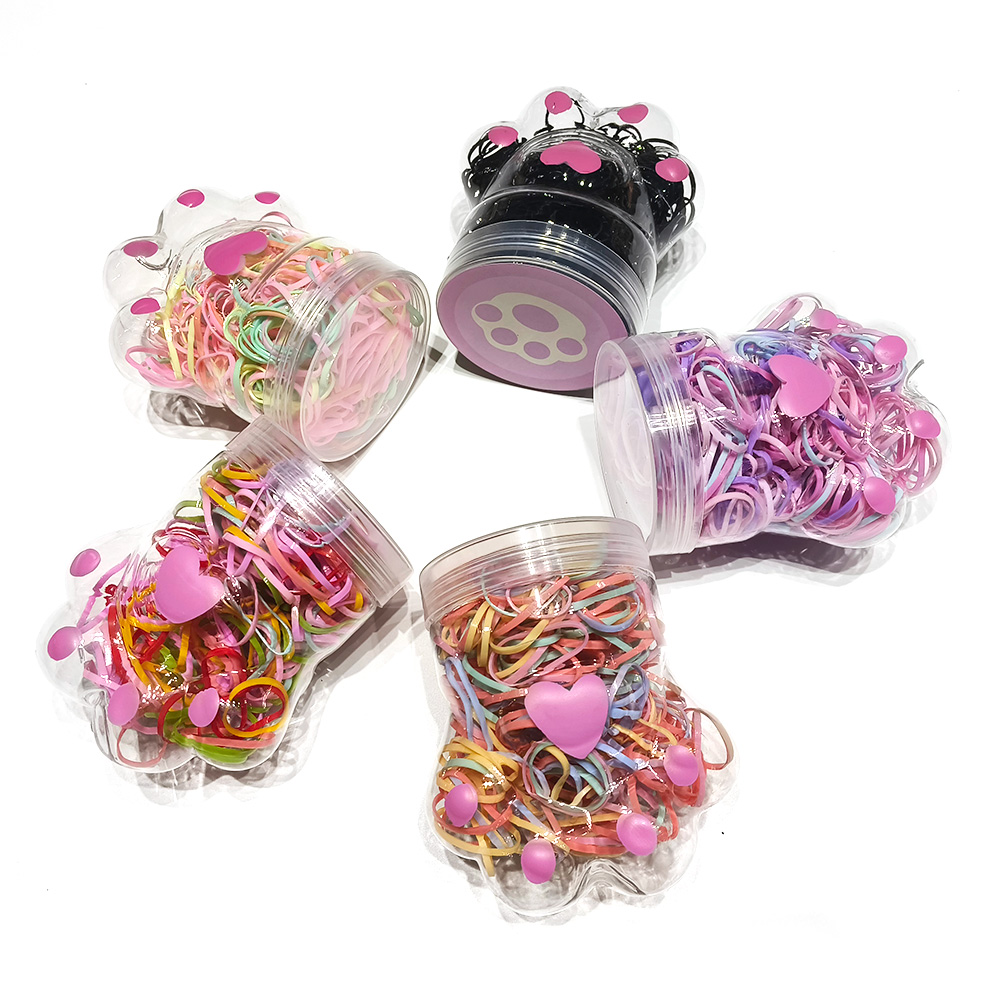 Cat Claw Bucket High Elastic Small Rubber Band Female Hair Disposable Rubber Band Hair Band Adult Children Head Rope Hair Accessories Wholesale Specification drawing