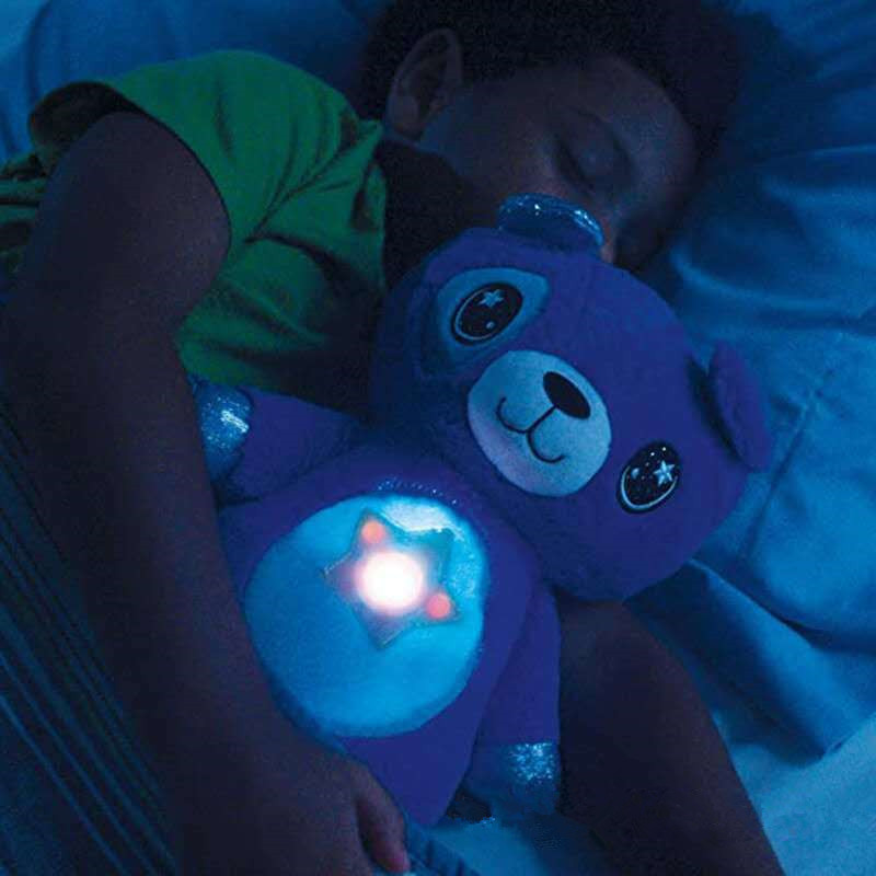 Dream Lites Cross Border Children's Cartoon Animal Star Projection Light Sleeping Light Plush Doll With Music Item Picture