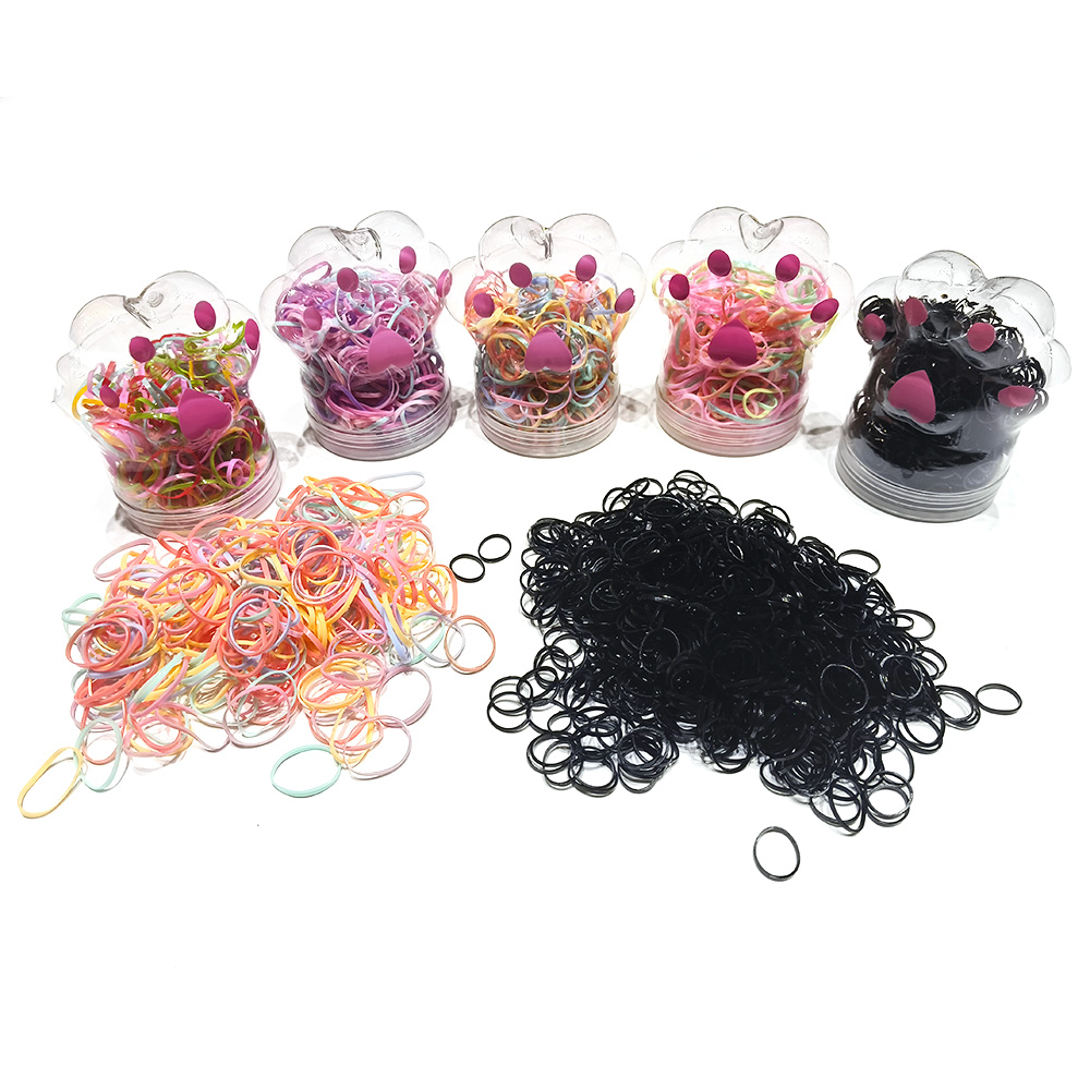 Cat Claw Bucket High Elastic Small Rubber Band Female Hair Disposable Rubber Band Hair Band Adult Children Head Rope Hair Accessories Wholesale Application Scenario