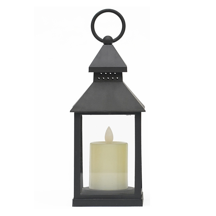 Cross-border exclusive supply of large wind lamps, electronic candle lamps, Christmas decorative lamps, hand-held lamps, windproof glass candlestick ornaments Application Scenario