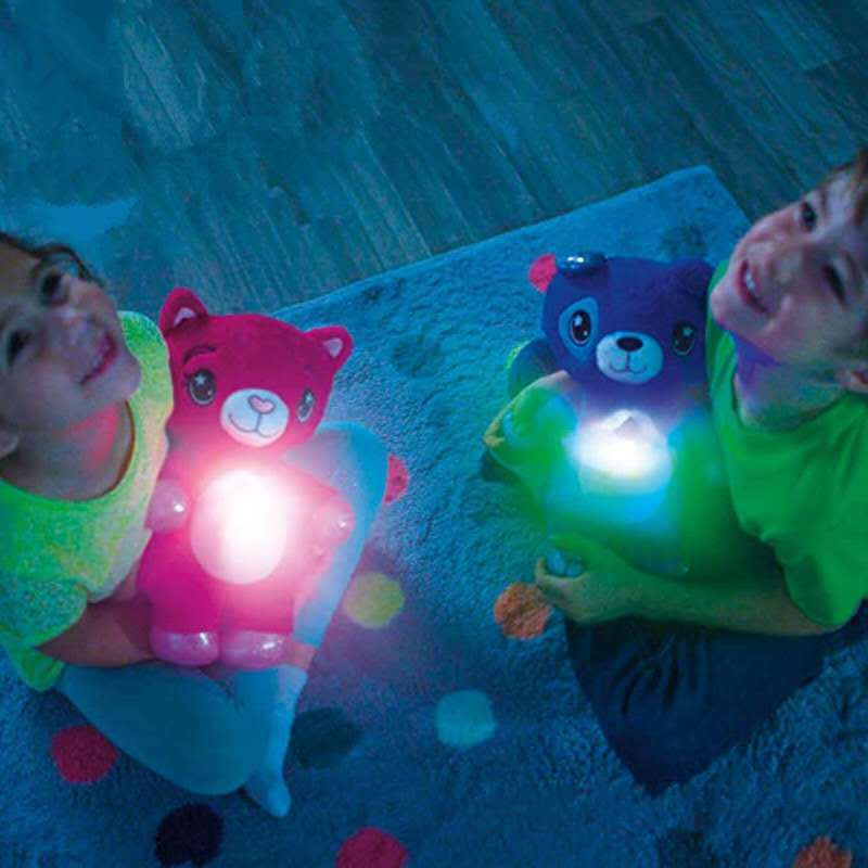 Dream Lites Cross Border Children's Cartoon Animal Star Projection Light Sleeping Light Plush Doll With Music details Picture