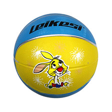 正品雷克斯LKS-1209标准2号橡胶篮球儿童篮球5色混装高弹防滑儿童室内外活动篮球厂家直销