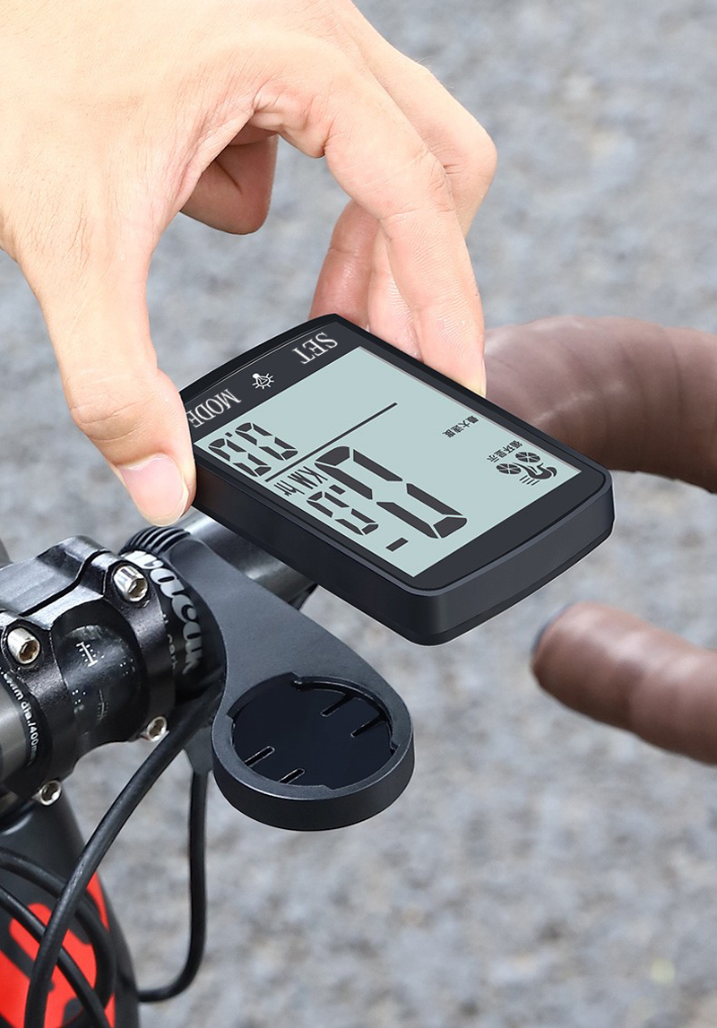 YC-2.4G USB charging bicycle Bluetooth wireless speedometer Large screen green backlight waterproof mountain bike speedometer Odometer pic 20