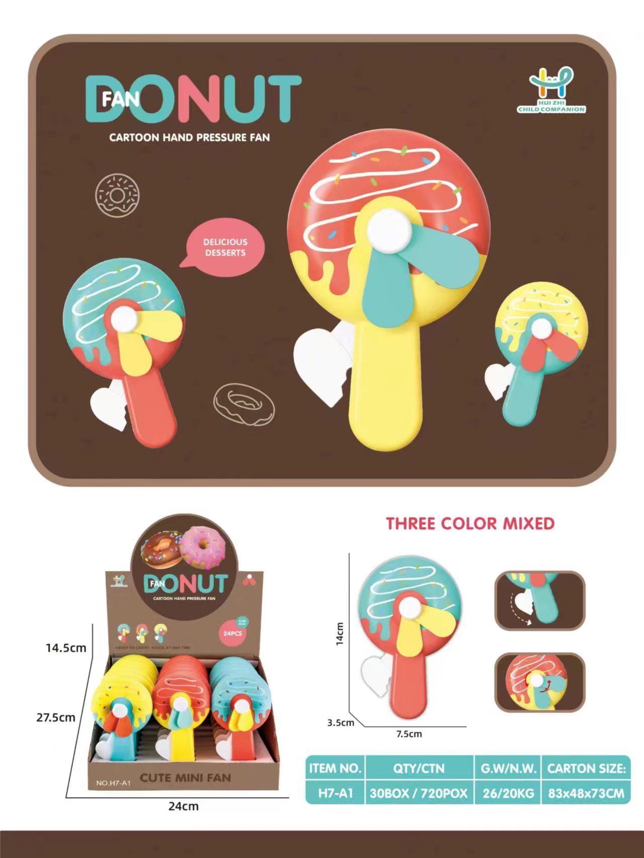 Lollipop Hand Pressure Fan