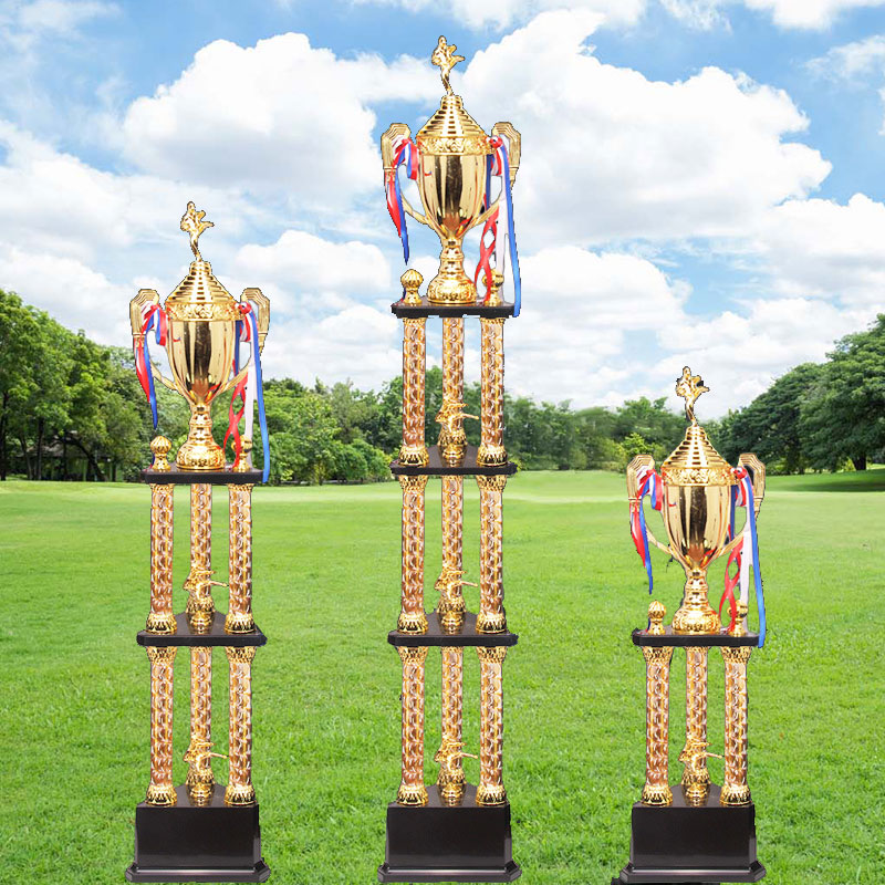 小嘟嘟XDJZ-002多层四柱奖杯批发创意高档国际大型奖杯比赛企业年会奖杯详情2