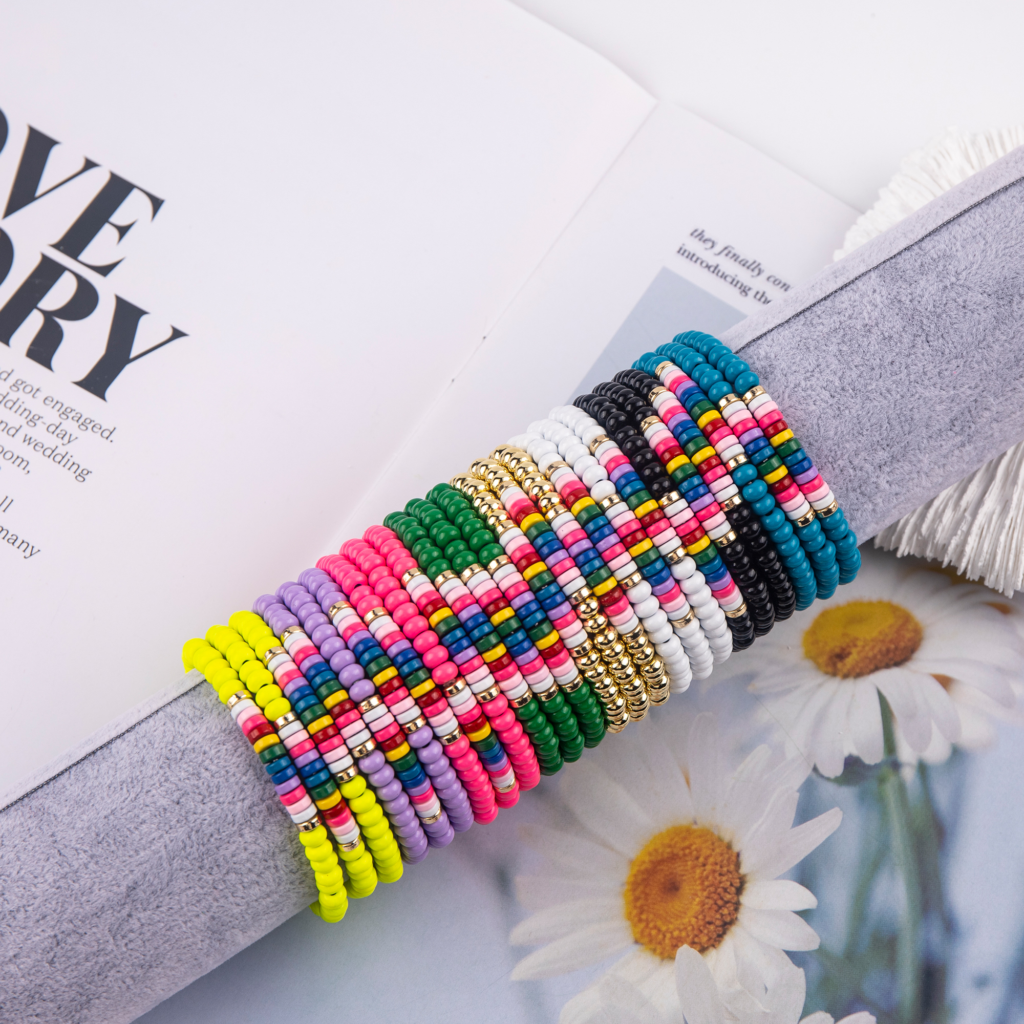 工厂批发/烤漆喷漆/搪瓷算盘珠/配隔片/手链手环DIY/轻便长续航/高清显示笔记本白底实物图