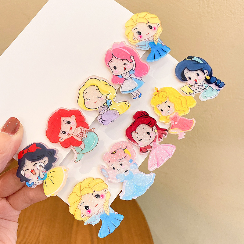 Children's hair clips, acrylic cute cartoon hair clips and hair accessories wholesale children's broken hair clips Application Scenario