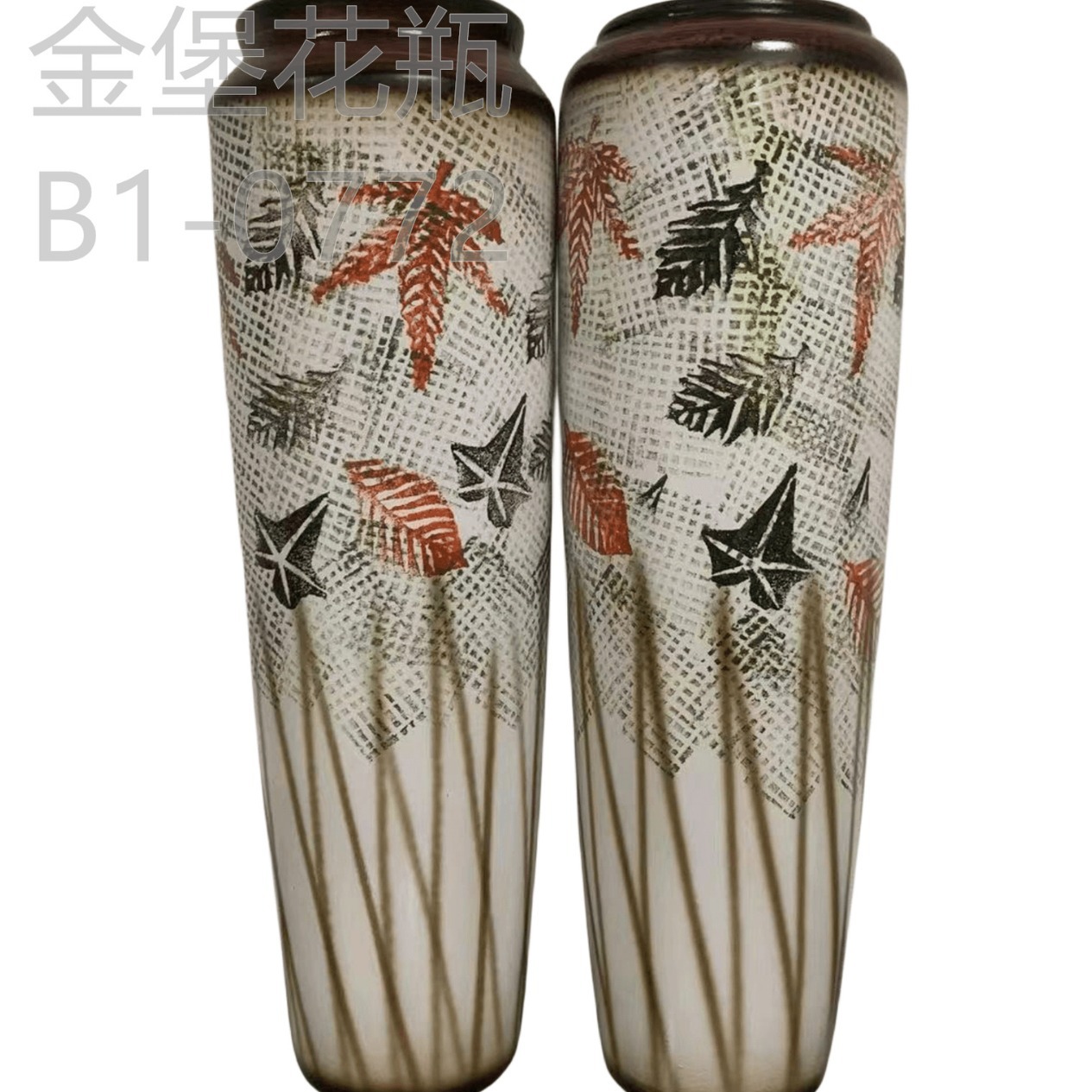 70cm ceramic decorative vase simple low temperature vase antique vase lacquer vase Ceramic vase decoration Gold castle vase