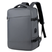 新款可扩容笔记本电脑背包短途旅行包大容量双肩包简约商务行李包