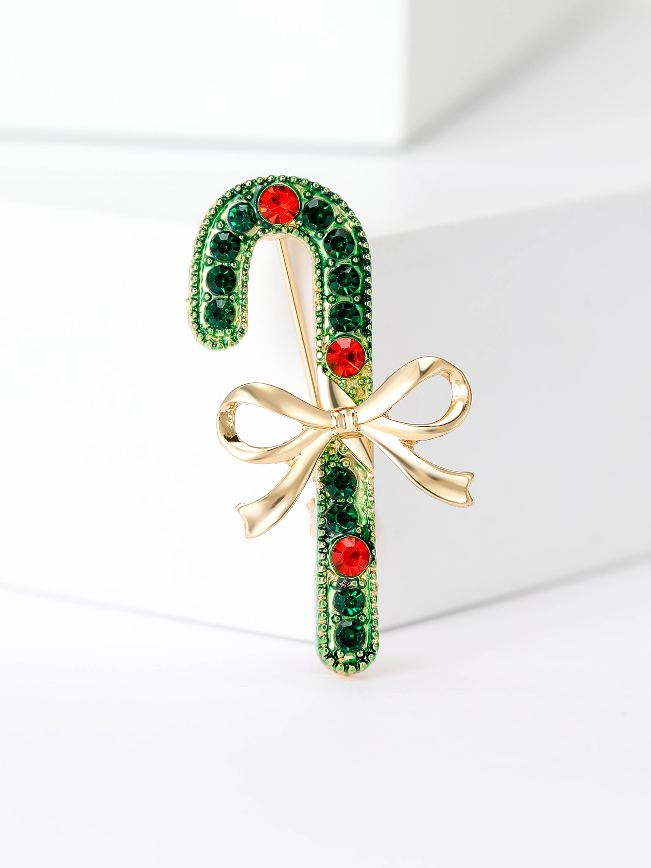 Ziyang Accessories' 2023 new Chinese-style Christmas walking stick brooch, high-end women's personalized and fashionable corsage, elegant brooch, coat cardigan, and accessories are sold directly by the manufacturer