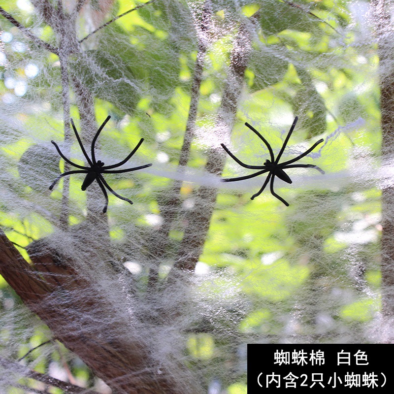 万圣节蜘蛛棉酒吧KTV装饰用品鬼节场景装饰道具蜘蛛网蜘蛛丝详情图4