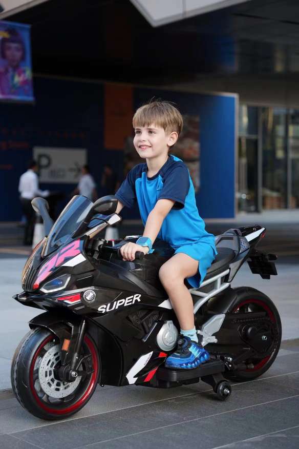 宾隆儿童电动摩托车可坐人男女双人宝宝大号详情图2