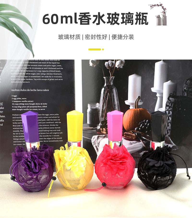 Wholesale of high-end 60ml perfume bottles, cosmetic water bottles, perfume dispensers, glass spray bottles and empty perfume bottles in stock pic 1