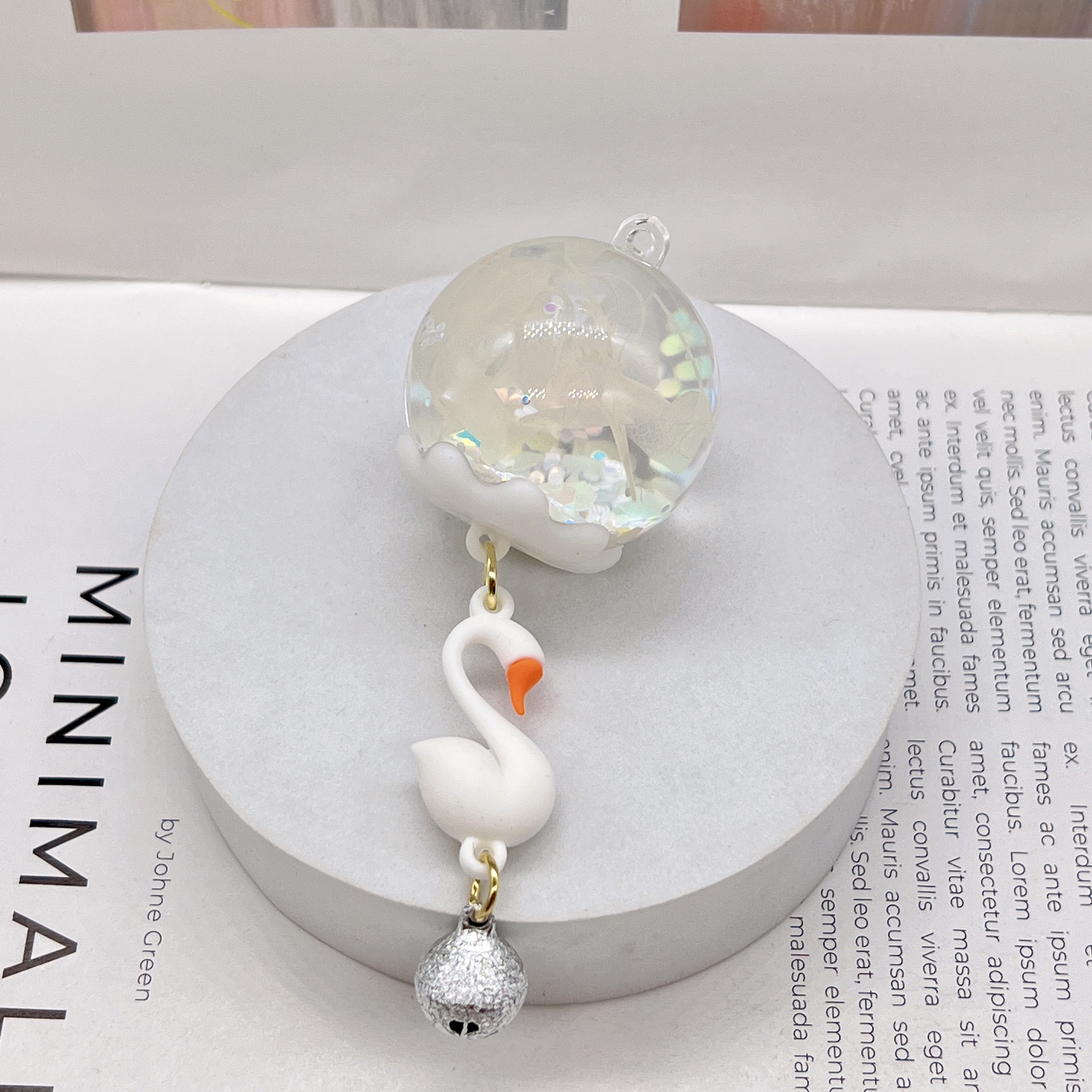 New Acrylic Into Oil Quicksand Bottle Luminous Wind Chimes Dried Flower Accessories Wholesale Specification drawing