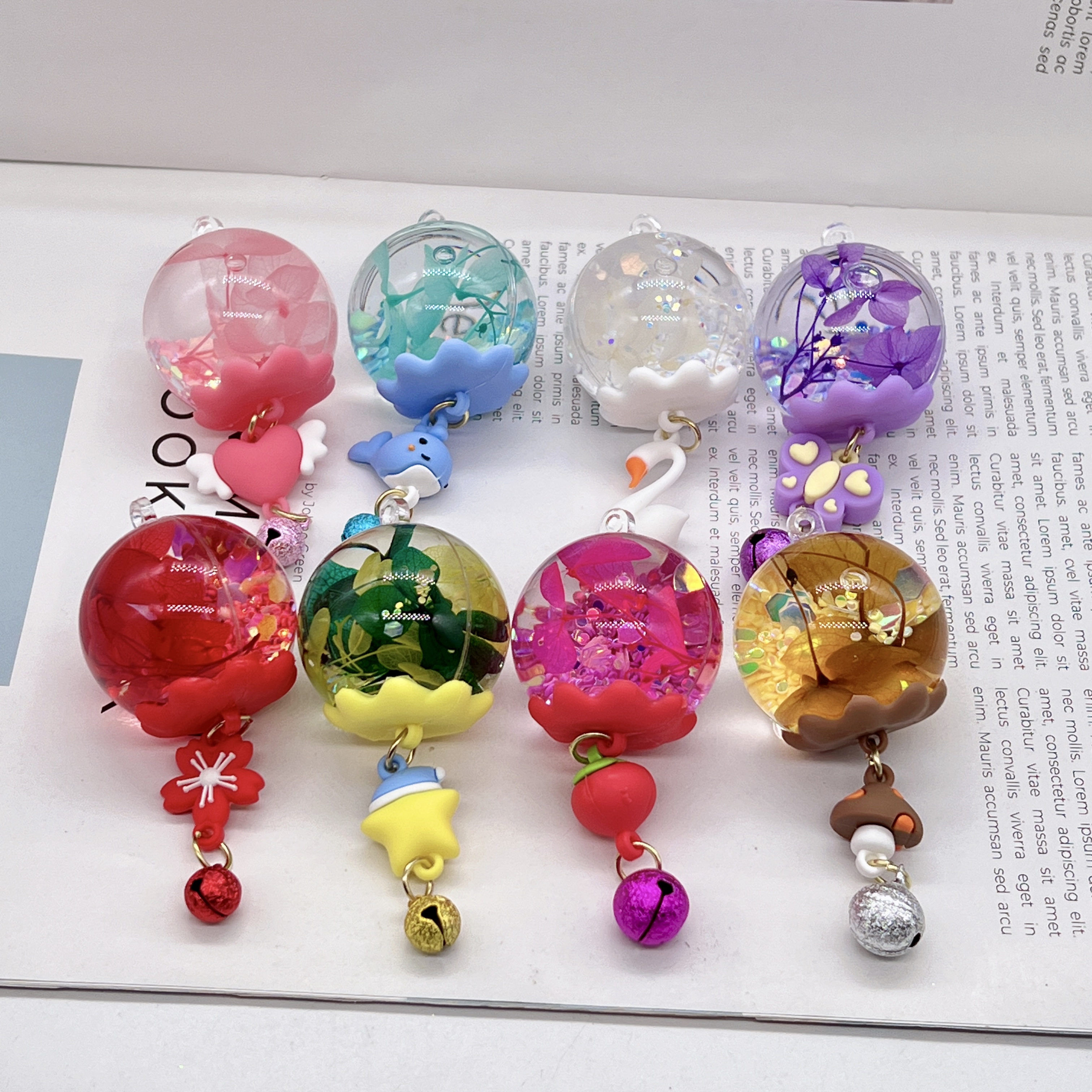 New Acrylic Into Oil Quicksand Bottle Luminous Wind Chimes Dried Flower Accessories Wholesale Item Picture