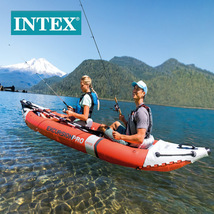 INTEX68309豪华旅行二人船组充气橡皮艇钓鱼船冲锋漂流船批发