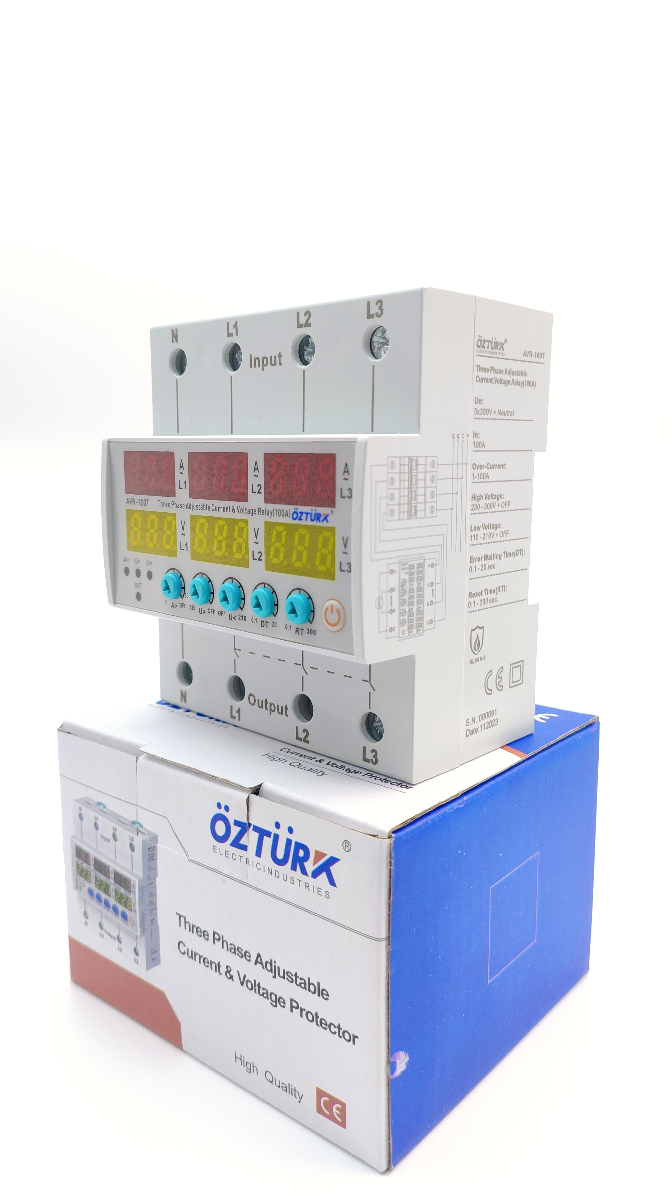 OZTURK adjustable current and voltage relay AVR-100T details Picture