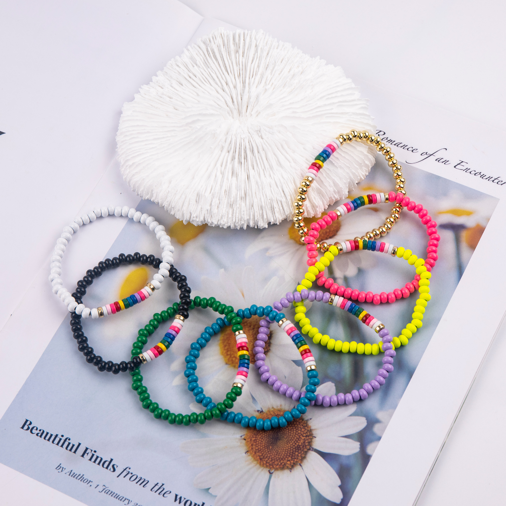 工厂批发/烤漆喷漆/搪瓷算盘珠/配隔片/手链手环DIY/轻便长续航/高清显示笔记本产品图