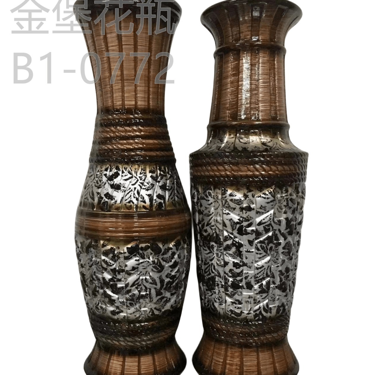 70cm ceramic decorative vase simple low temperature vase antique vase Lacquer vase Ceramic vase decoration 2 Golden Castle vase