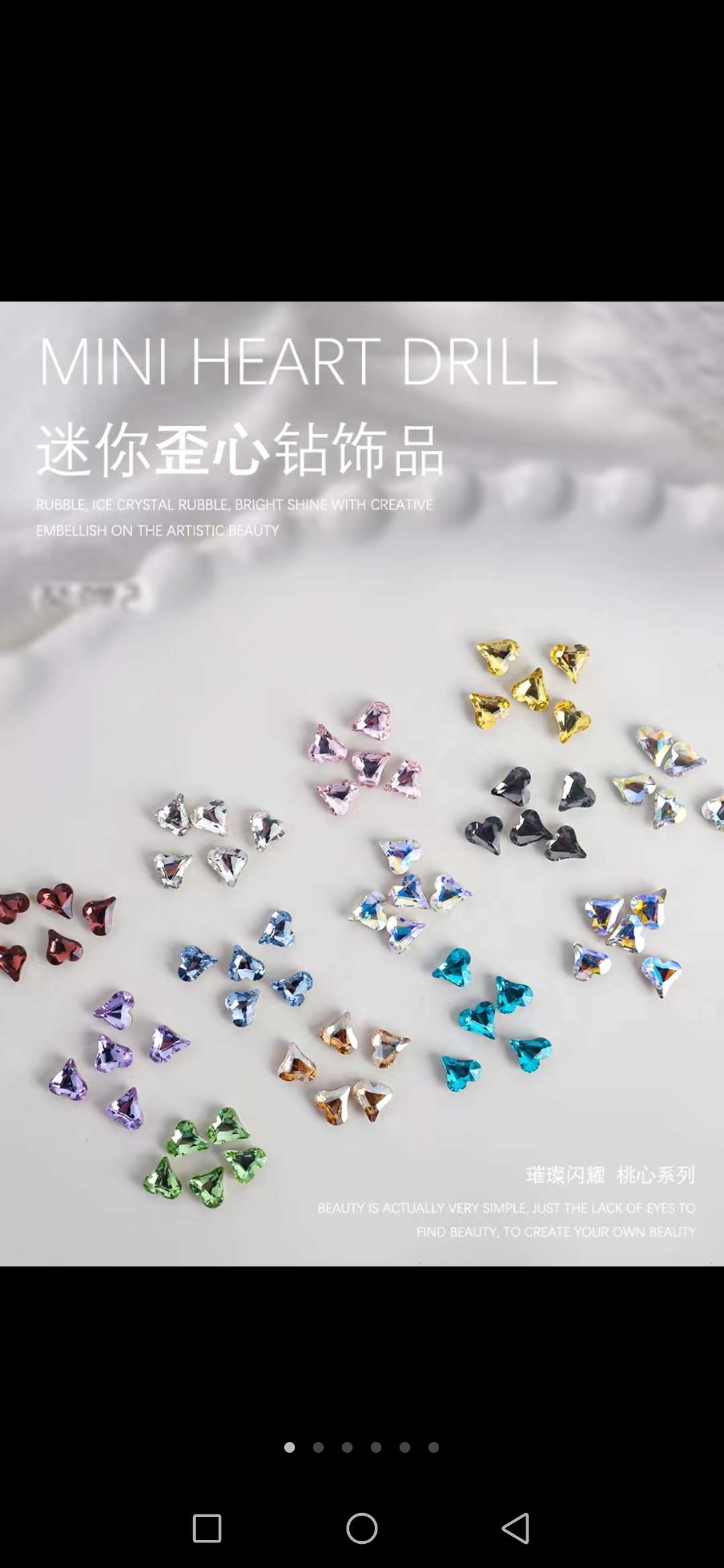 New colored pointed-bottom diamond K9 American Super Diamond 5052 detail image 2