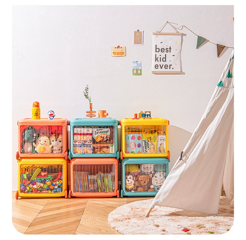 Y169-331 Children's toy box, foldable home organizing box, mobile book and snack storage box, storage box detail image 8