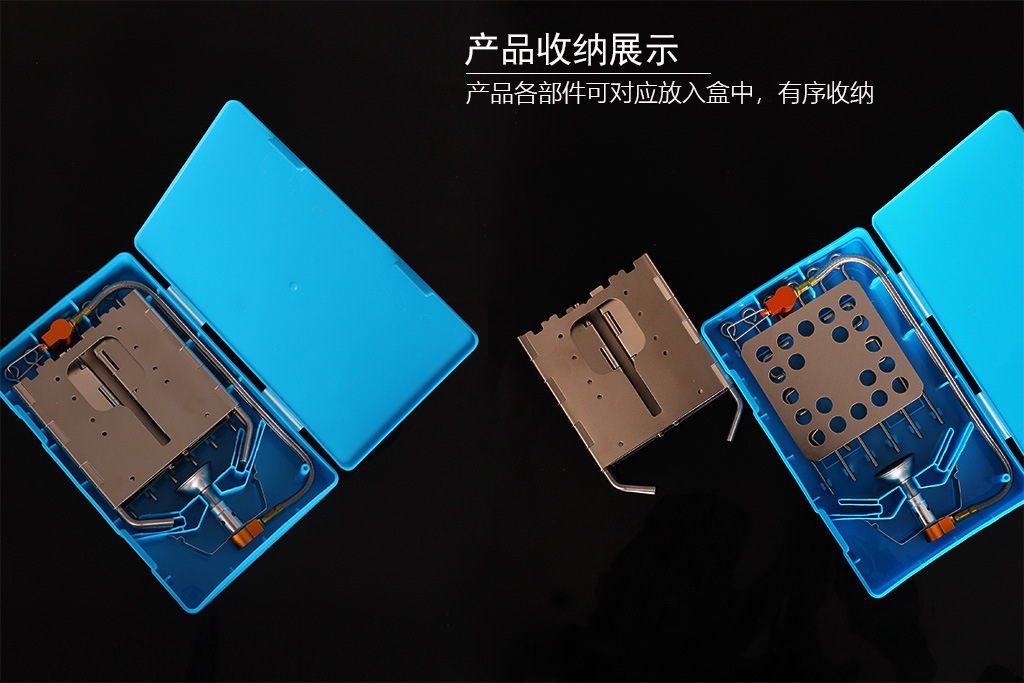 Multi-functional folding camping stove, wood-burning stove, multi-fuel anti-wind stove, outdoor picnic stove, camping stove pic 8
