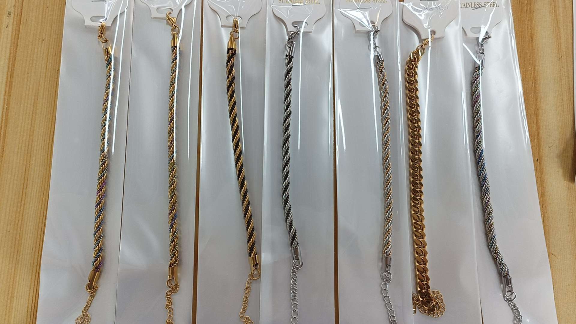 手镯不锈钢/手链时尚/手镯真空白底实物图