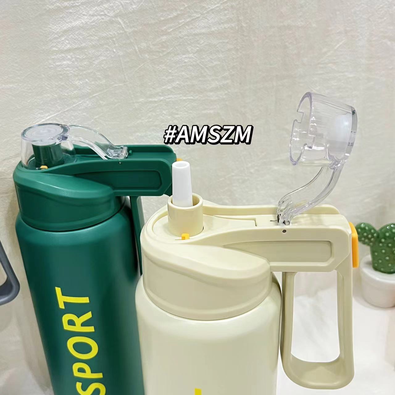 保温杯/真空/运动白底实物图