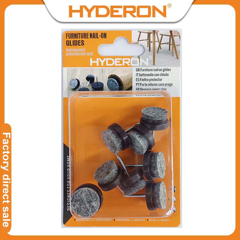 Huidelong Hardware [Factory Direct Sale] Felt Nail Pads, injection-molded felt nail pads, grey and black furniture pads