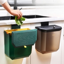 透明卫生间夹缝带盖壁挂垃圾桶家用厨房客厅厕所纸篓挂式卫生桶