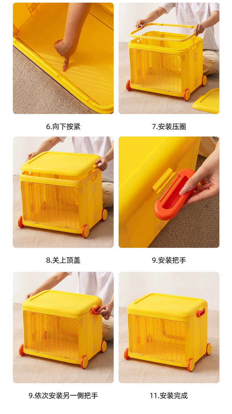 Y169-331 Children's toy box, foldable home organizing box, mobile book and snack storage box, storage box detail image 5