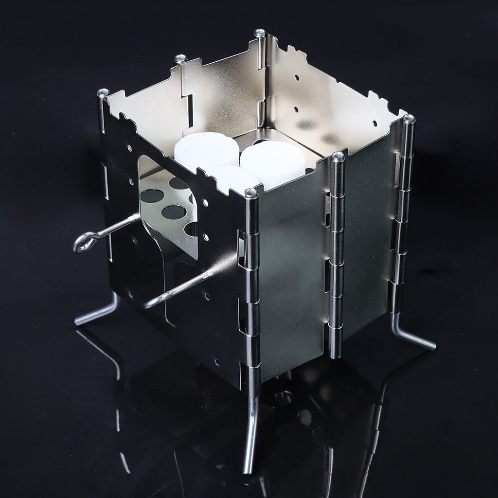Multi-functional folding camping stove, wood-burning stove, multi-fuel anti-wind stove, outdoor picnic stove, camping stove Specification image