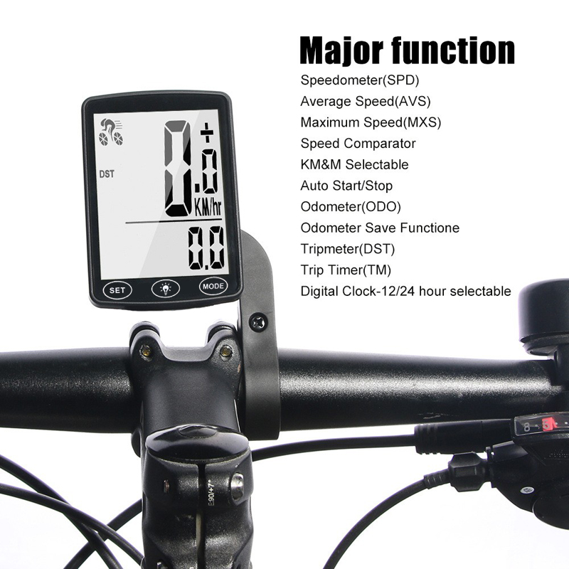 YE100-A bicycle wireless speedometer, large screen in both Chinese and English, wireless touch, backlit, waterproof, mountain bike speedometer, odometer, and speedometer pic 11