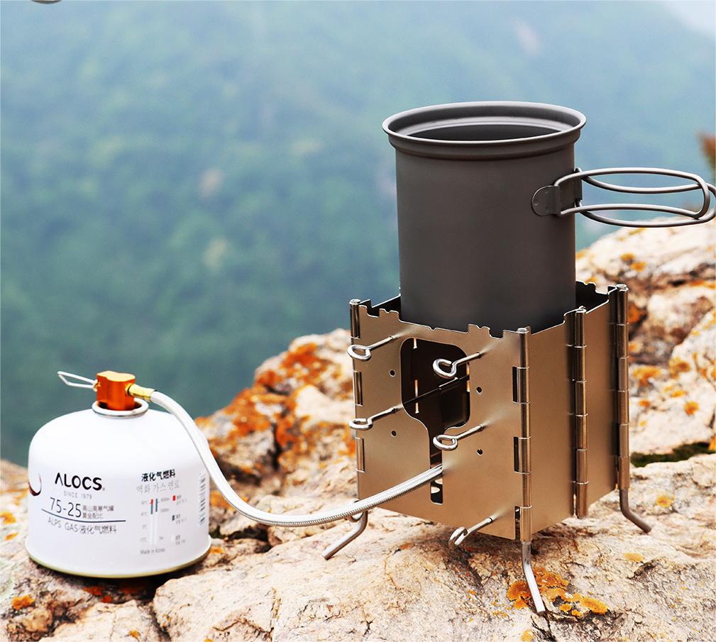 Multi-functional folding camping stove, wood-burning stove, multi-fuel anti-wind stove, outdoor picnic stove, camping stove