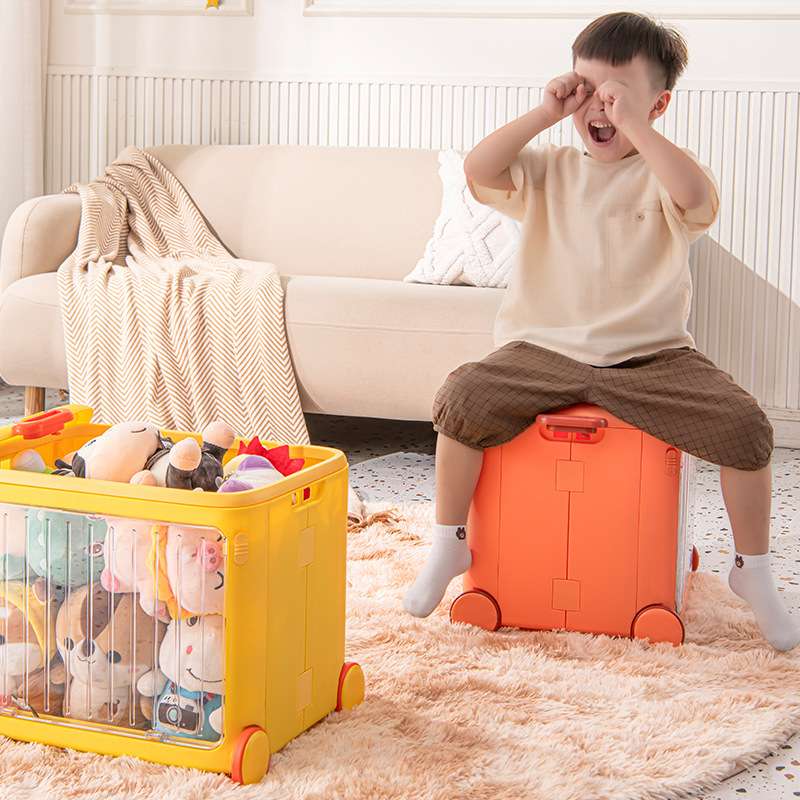 Y169-331 Children's toy box, foldable home organizing box, mobile book and snack storage box, storage box detail image 11