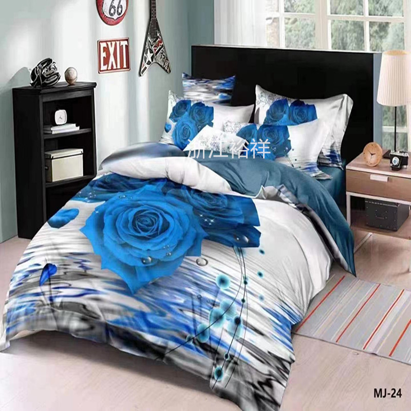 New Foreign Trade Grinding Four-Piece Bed Linen Set Wholesale 200*230 Size Can Be Customized Application Scenario