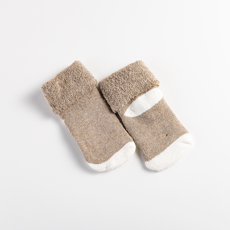 Children's socks, autumn and winter pure cotton baby, boys' and girls', newborn children's socks, warm loop socks Specification image