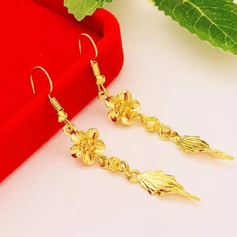 Exquisite Mosaic earrings 24k vacuum plating super long color retention time thumbnail