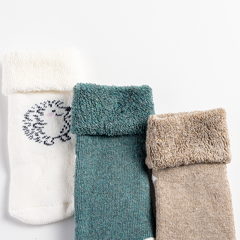 儿童袜子秋冬季纯棉宝宝男女童新生童袜保暖毛圈袜详情7