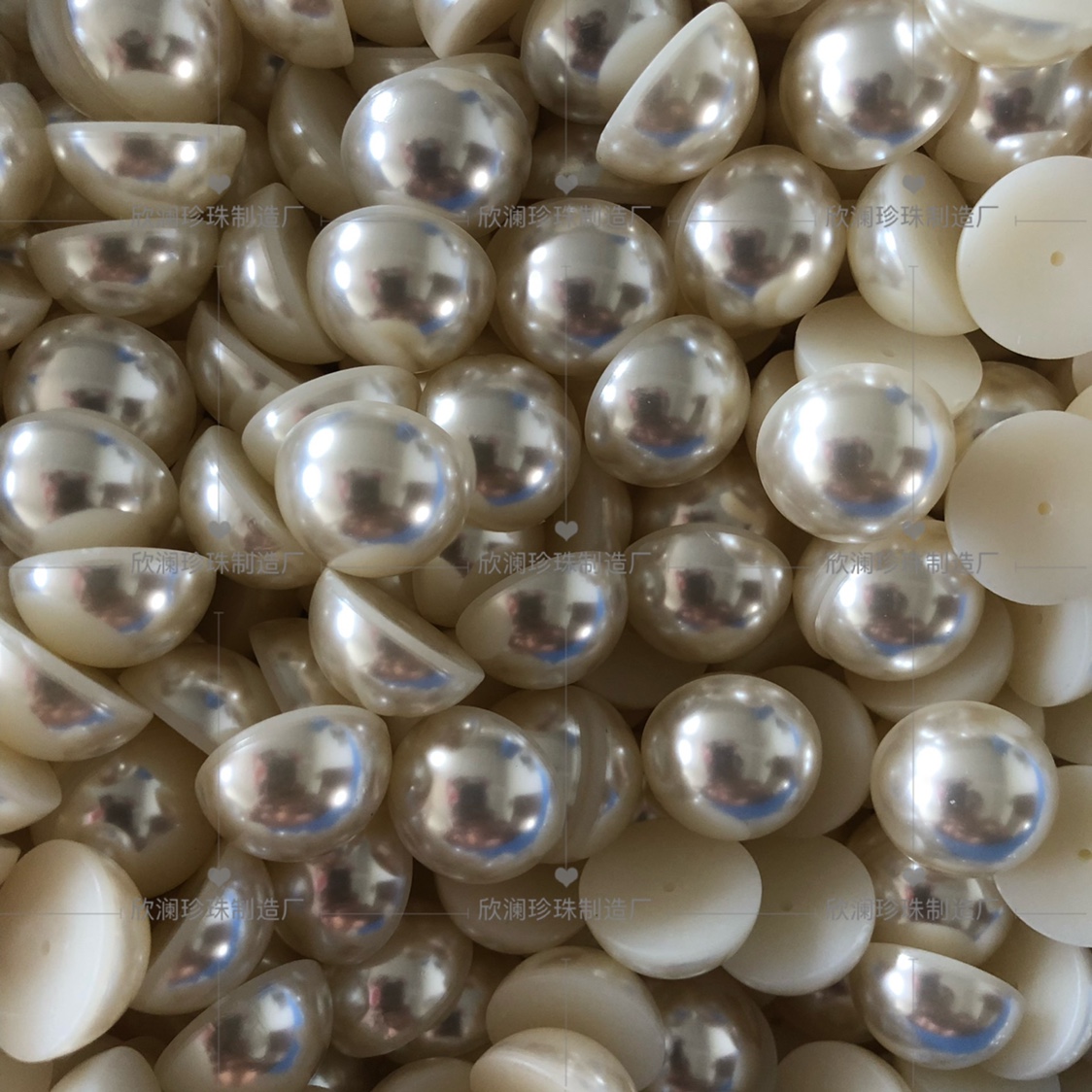 Semi-Round Pearl Highlights Half Face Pearl Accessories Wholesale Imitation Pearl Accessories Specification drawing